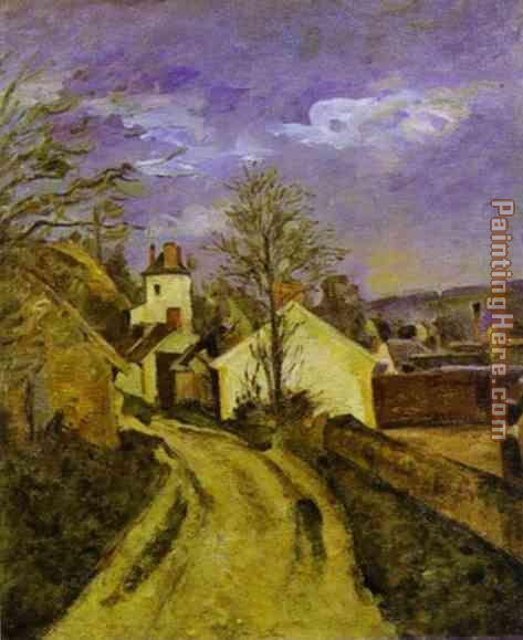 Dr. Gachet's House at Auvers painting - Paul Cezanne Dr. Gachet's House at Auvers art painting